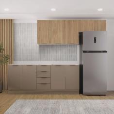 Cozinha Modulada 4 Peças sem Tampo com Rodapé 2 Aéreos e 2 Balcões Ipanema Cabecasa