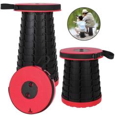 Banqueta Banco Retrátil Lorben Tamborete Portátil Camping Altura Ajust