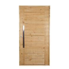 Porta De Madeira Maciça Pivotante Ekos Completa 2,10x1,02 Lado Esquerdo