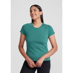 Blusa Básica Feminina Manga Curta - Bege G-Feminino