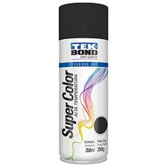 Tinta Spray Preto Alta Temperatura 350ml 250g Tekbond