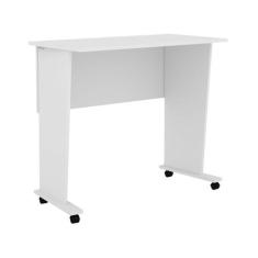 Escrivaninha Mesa Escritório Dobrável com Rodízio ME4117 80cm Branca -