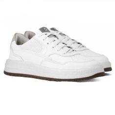 Tênis Masculino Democrata Denim Drake Pulse Couro Cadarço Confortável 600101-Masculino