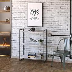 Compace Estante Multiuso 3 Prateleiras 104x80cm Moderno Minimalista