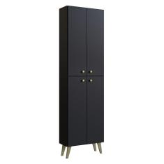 Paneleiro Duplo 4 Portas Gralar Preto Onix