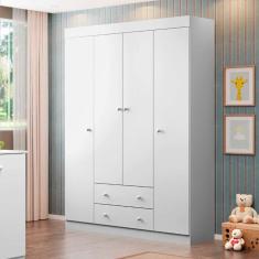 guarda-roupa infantil elisa 4 pt 2 gv branco