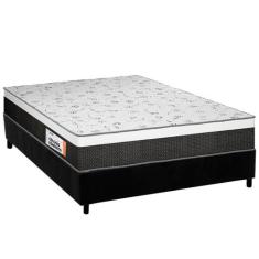 Cama Box Casal: Colchão Espuma Plumatex D28 Falcon Ultra Firme + Base 