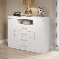 Cômoda 4 Gavetas Havana Master Santos Andirá, Branco