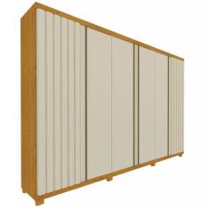 Guarda Roupa Casal Gelius Absolut 6 portas 4 gavetas com pé Naturale O