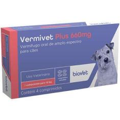 Kit 3 Vermífugo Biovet Para Cães Vermivet Plus 660mg.