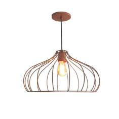 Lustre Pendente Aramado Onion Ø42X25Cm Cobre Retrô Md8026 - Boreal Cúp