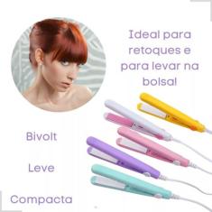 Mini Chapinha Prancha De Bolsa Portátil Cabelo Bivolt varias cores - 8