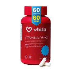 Vitamina D3 K2 MK7 e TCM com 2000ui de 60 cápsulas Vhita