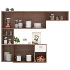 Cozinha Suspensa Ambiente Mila Carvalho oak Off White – Poliman