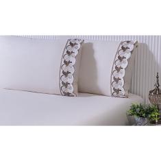 Jogo Lençol Casal Padrão 1,88Mx1,38Mx30Cm 4 Peças 200 Fios