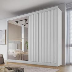 Guarda Roupa Casal 100% Mdf Com Espelho 2 Portas 4 Gavetas Atlanta Made Marcs