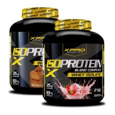 Kit 2x Whey Iso Protein Complex Blend 2Kg XPro Nutrition, CHURROS+MORA
