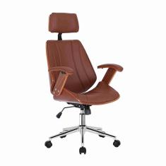 Cadeira de Escritório Juliette Presidente Giratória Marrom