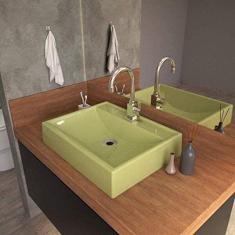 Cuba para Banheiro RT49W Retangular Compace Verde Acqua