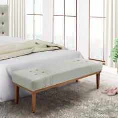 Recamier Gênova Veludo Prata 195 cm