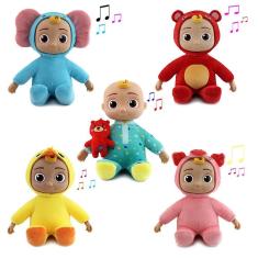 Boneca de dormir musical oficial, brinquedo de pelúcia de pelúcia suave para B