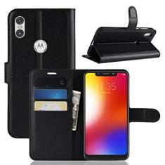 Capa para Moto P30 Play, carteira flip de couro PU premium com compartimento para cartão, suporte e fecho magnético [capa interna à prova de choque de TPU] Compatível com Moto P30 Play