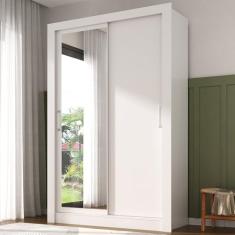 Guarda-roupa Solteiro 2 Portas com Espelho Ágata Yescasa Branco