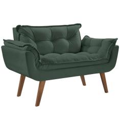 Poltrona Namoradeira 2 Lugares Opalla Base Palito D Salla Verde