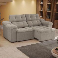 Sofá Sierra 260cm com Molas Ensacadas Retrátil e Reclinável Kappesberg