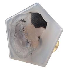 Amogeeli 4 puxadores de armário de latão ágata cristal com parafusos, puxadores decorativos para cômoda de gaveta