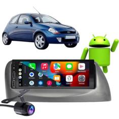 Kit Central Multimídia Carplay Ford Ka 1998-2005 1 Din Mp3 + Câmera de