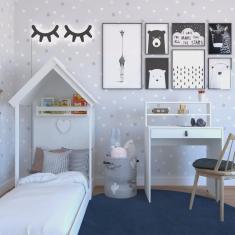 Conjunto Infantil com Cama e Escrivaninha Bramov Móveis