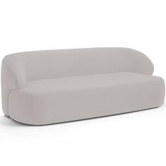 Sofá 2 Lugares Curvo Orgânico Para Sala Living 150cm Barolo L06 Veludo Grafite - Lyam Decor