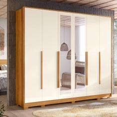 Guarda Roupa Casal Fascínio 6 Portas e 6 Gavetas internas com corrediç