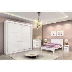 Guarda Roupa Casal 2 Portas 6 Gavetas Cancun-branco Móveis D'doro