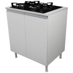 Balcão Para Fogão Cooktop 70Cm em Mdf 2 Portas Para Cozinha - BELLI MÓ