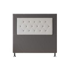 Cabeceira Casal 1,40m Havana Suede Cinza Dal Poz Estofados