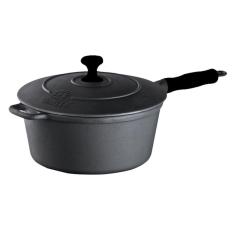 Caçarola Ferro Cabo Silicone Preto Tampa Ferro 3,2 lts 22cm