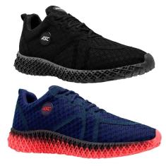 Kit 2 Tênis Ascension Masculino Esportivo Macio Dia a Dia-Masculino