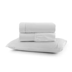 Jogo de Lençol Solteiro 3 Peças Percal 400 Fios Ponto Palito - RT ENXO