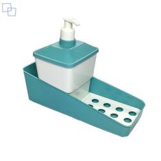 Porta Detergente Plasútil com Suporte para Sabão e Esponja Organizador