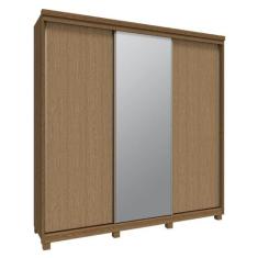 Guarda Roupa Casal 3 Portas de Correr Espelho Rimo New Honduras - Móve