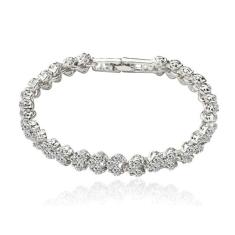 Pulseira Feminina Bracelete Cor Prata Presente Para Namorada