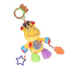 Brinquedo de Chocalho de Pelúcia para Carrinho de bebê Com Design Animal Fofo Boneca Confortável para Berço Infantil Adorável Brinquedo de Chocalho para Carrinho de bebê Com