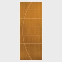 Kit Porta de Madeira Decorada 212x75cm com Batente de Alumínio 3,6cm Neblina mgm