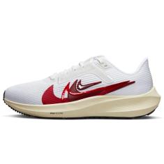 Nike Tênis de corrida feminino W Air Zoom Pegasus 40 Premium, Branco/pó fóton/vermelho universitário/multicolorido, 40 BR