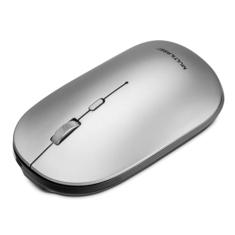 Mouse Sem Fio Slim Profissional Clique Silencioso Bluetooth 1600DPI Cinza Multi – MO332