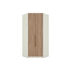 Guarda Roupa Closet de Quarto de Canto Oblíquo MC05 Seletto c/ 2 Portas e 3 Gavetas Areia/Jequitibá - Henn