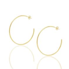 Brinco Argola Médio Folheado A Ouro 18K