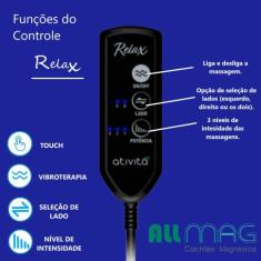 Cama Box Casal Magnético D33 Com Massageador e Controle (1,38 x 1,88 m